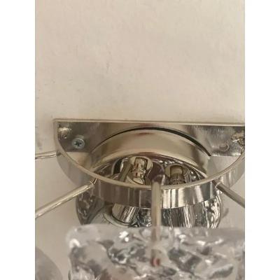  SimoEng Hammered Strips listelli Murano Glass Wall Sconce by Simoeng