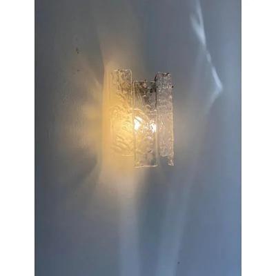  SimoEng Hammered Strips listelli Murano Glass Wall Sconce by Simoeng