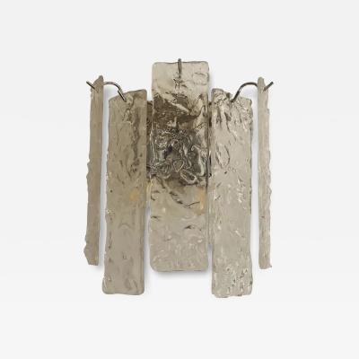  SimoEng Hammered Strips listelli Murano Glass Wall Sconce by Simoeng