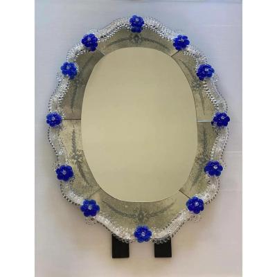  SimoEng Hand Carved Venetian Oval Mirror by Simoeng