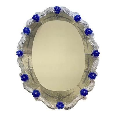  SimoEng Hand Carved Venetian Oval Mirror by Simoeng