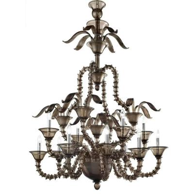  SimoEng Handcrafted Modern Fum Murano Glass Chandelier by Simoeng for Simoeng