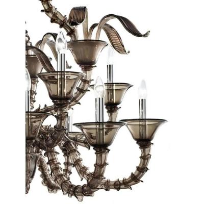  SimoEng Handcrafted Modern Fum Murano Glass Chandelier by Simoeng for Simoeng