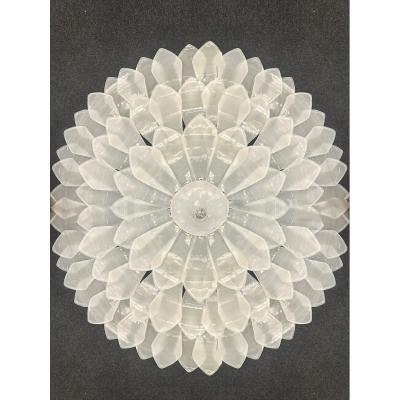  SimoEng Huge Contemporary Imperial Sanded Petals Murano Glass Flush Mount by Simoeng