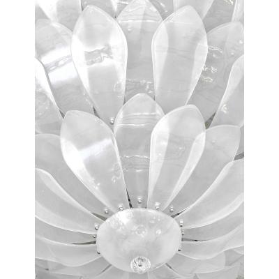  SimoEng Huge Contemporary Imperial Sanded Petals Murano Glass Flush Mount by Simoeng