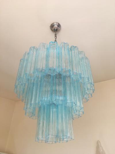  SimoEng Impressive Murano Glass Sputnik Chandelier italian kromo and light blue