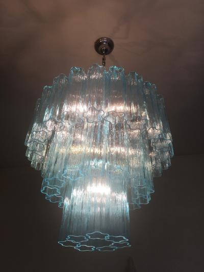  SimoEng Impressive Murano Glass Sputnik Chandelier italian kromo and light blue