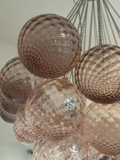  SimoEng Impressive Murano Glass Sputnik Chandelier italian pink and violet colors