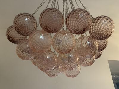  SimoEng Impressive Murano Glass Sputnik Chandelier italian pink and violet colors