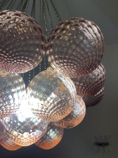 SimoEng Impressive Murano Glass Sputnik Chandelier italian pink and violet colors