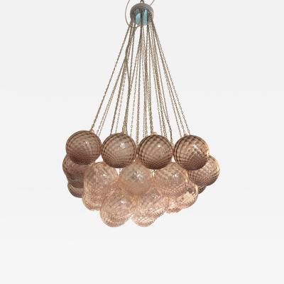  SimoEng Impressive Murano Glass Sputnik Chandelier italian pink and violet colors