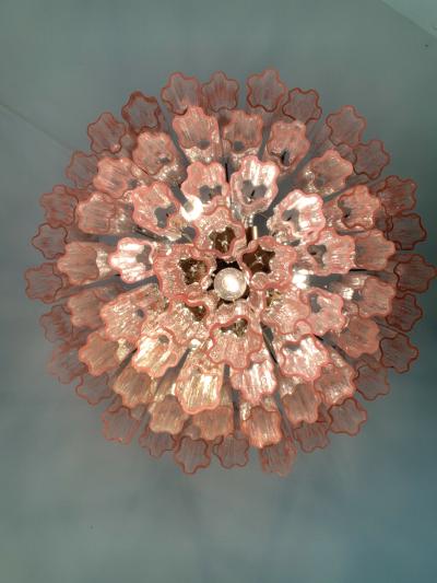  SimoEng Impressive Murano Glass Sputnik Chandelier pink and brunito metal frame