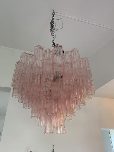  SimoEng Impressive Murano Glass Sputnik Chandelier pink and brunito metal frame