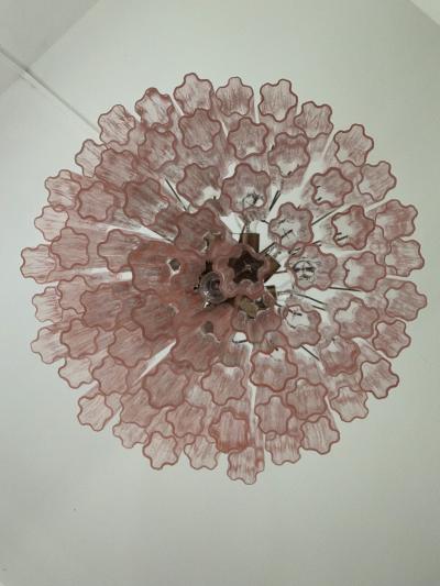  SimoEng Impressive Murano Glass Sputnik Chandelier pink and brunito metal frame