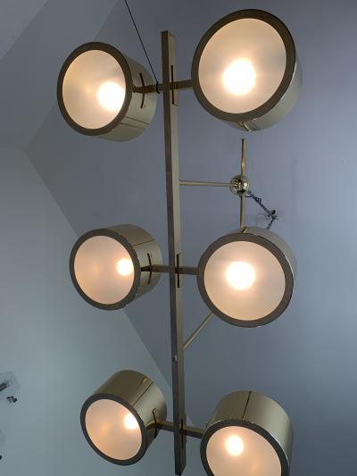  SimoEng Impressive Sputnik Chandelier metal gold stilnovo stile