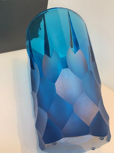  SimoEng Impressive and rare italian blue cristal handmade cut rare blue