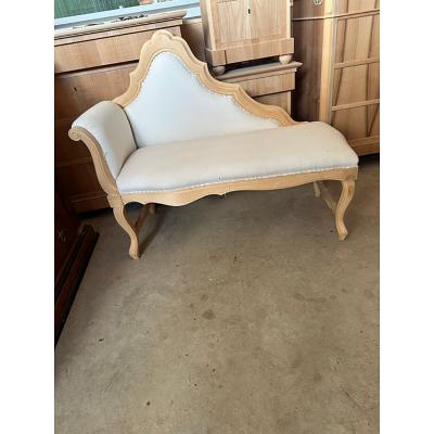  SimoEng Italian Artisanal Little White Sofa in Natural Wood