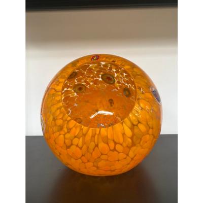  SimoEng Italian Artistic Murano Glass Vase Multicolored With Murrine by SimoEng