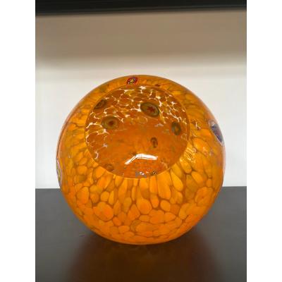  SimoEng Italian Artistic Murano Glass Vase Multicolored With Murrine by SimoEng