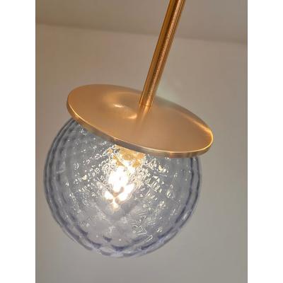  SimoEng Italian Chandelier Sputnik in Murano Style Glass Blue Balloton 