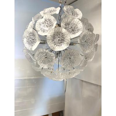  SimoEng Italian Floral Murano Glass Sputnik Chandelier by SimoEng