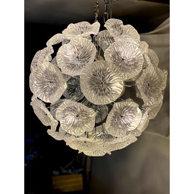 SimoEng Italian Floral Murano Glass Sputnik Chandelier by SimoEng
