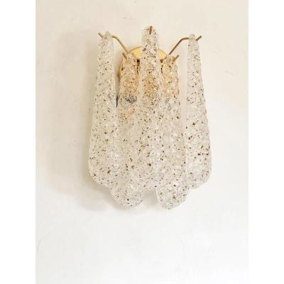  SimoEng Italian Gold Wall Sconce with Murano Conchiglie Glass by Simoeng Set of 4