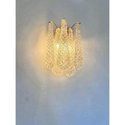  SimoEng Italian Gold Wall Sconce with Murano Conchiglie Glass by Simoeng Set of 4
