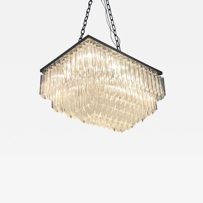  SimoEng Italian Light Quadriedo Cut 45 Degree Murano Glass Flush Mount Transparent