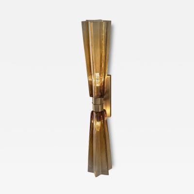  SimoEng Italian Lively Amber Murano Glass Wall Sconce by Simoeng for Simoeng