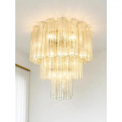  SimoEng Italian Murano Glass Flush Mount with Tronchi Design by Simoeng for Simoeng