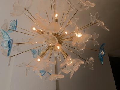  SimoEng Italian Murano Glass Sputnik Butterfly Chandelier Venini Style