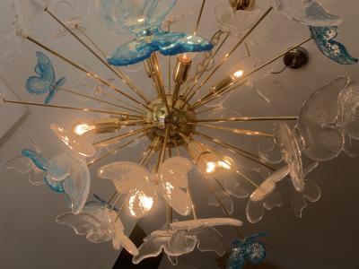 SimoEng Italian Murano Glass Sputnik Butterfly Chandelier Venini Style