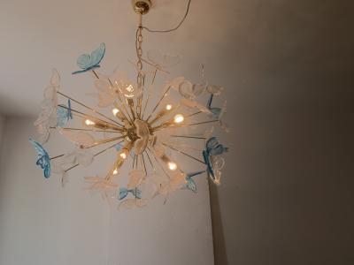  SimoEng Italian Murano Glass Sputnik Butterfly Chandelier Venini Style