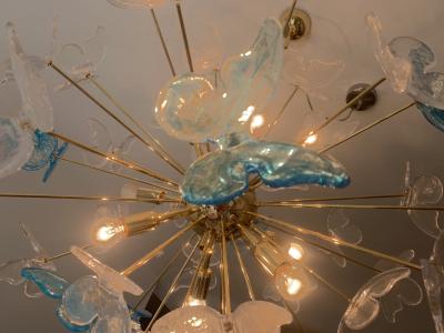  SimoEng Italian Murano Glass Sputnik Butterfly Chandelier Venini Style