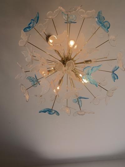  SimoEng Italian Murano Glass Sputnik Butterfly Chandelier Venini Style