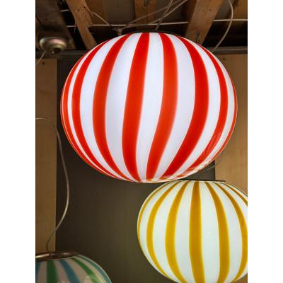  SimoEng Italian Murano Style Glass Swirling Multicolors Pendant Sphere