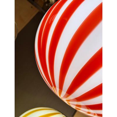  SimoEng Italian Murano Style Glass Swirling Multicolors Pendant Sphere