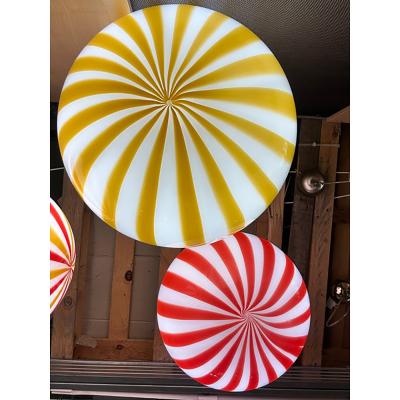  SimoEng Italian Murano Style Glass Swirling Multicolors Pendant Sphere