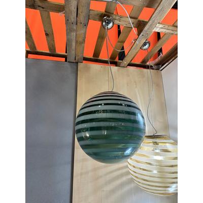  SimoEng Italian Murano Style Glass Swirling Multicolors Pendant Sphere