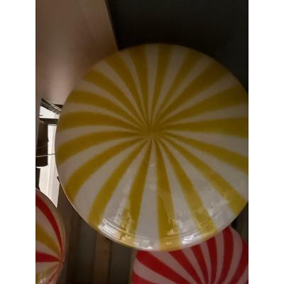  SimoEng Italian Murano Style Glass Swirling Multicolors Pendant Sphere