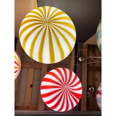  SimoEng Italian Murano Style Glass Swirling Multicolors Pendant Sphere