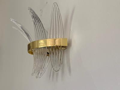  SimoEng Italian Palmetta Wall Sconce in Murano Glass