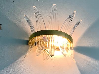  SimoEng Italian Palmetta Wall Sconce in Murano Glass