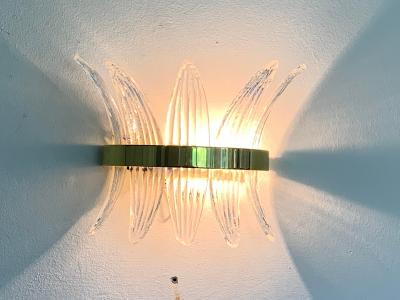  SimoEng Italian Palmetta Wall Sconce in Murano Glass