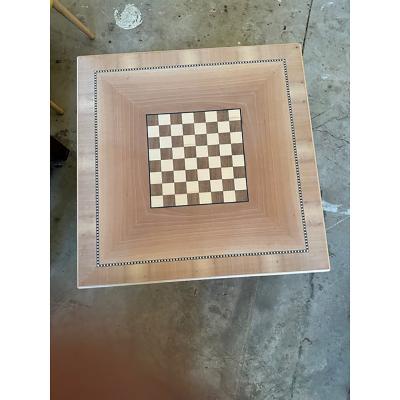 SimoEng Italian Square Natural Coffee Table With Chessboard