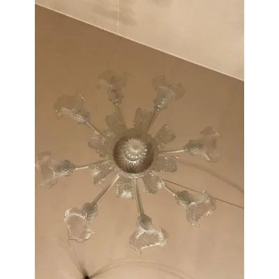  SimoEng Italian Style Murano Glass in Transparent and Sand Chandelier by Simoeng