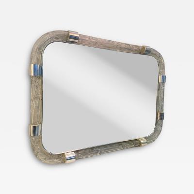  SimoEng Italian Torciglione Murano Style Glass Wall Mirror by SimoEng