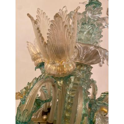 SimoEng Italian Vintage Murano Glass Floor Lamp With Working Water Fountain