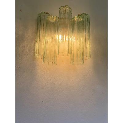  SimoEng Italian Wall Light Green Tronchi Murano Glass Wall Sconce